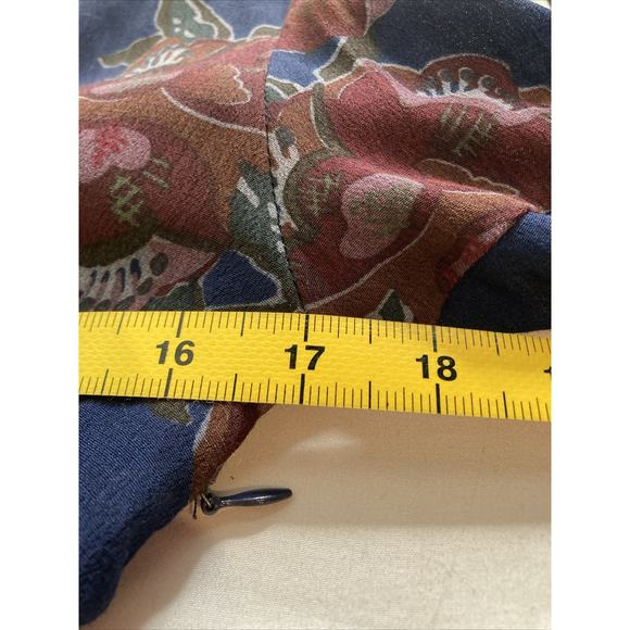 ASTR Women's Blue Floral Print Mini Dress Est. Size S Dark Boho Whimsigoth - Picture 4 of 11